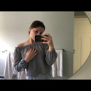 Brandy melville off the shoulder long sleeve top
